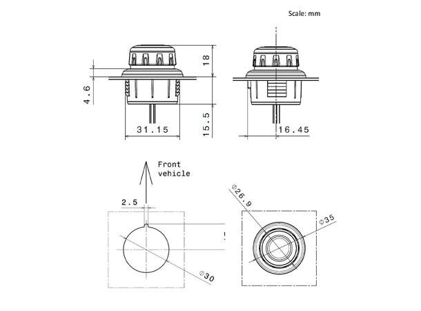 Pioneer CA-ROT-UNI.002 Volumhjul for Pioneer med direkteplugg 