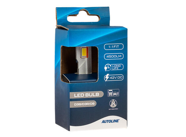 AUTOLINE Direct Fit LED D3S/D3R 42V, 4500 Lumen, Pris per stk 