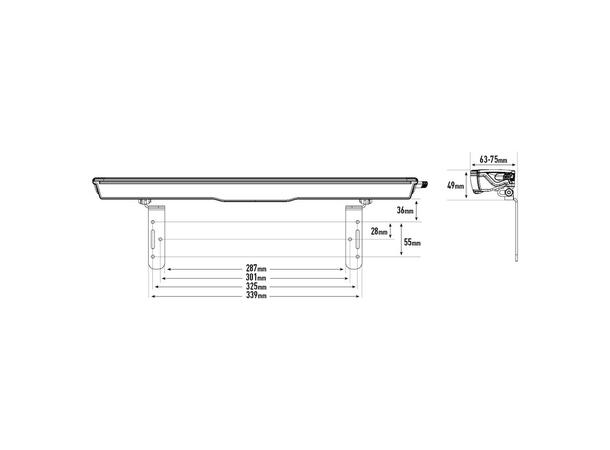 Lazer skiltbrakett for Glide-serien Braketter for ekstralys og LED-bar 