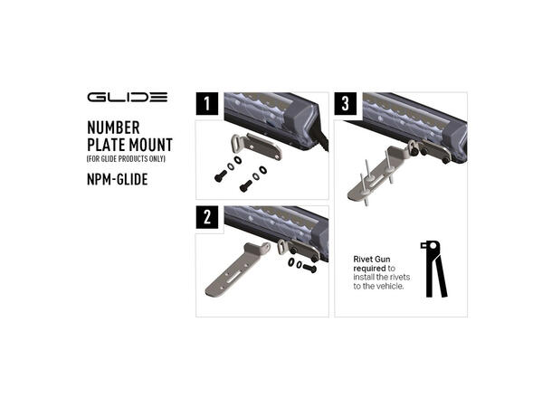 Lazer skiltbrakett for Glide-serien Braketter for ekstralys og LED-bar 