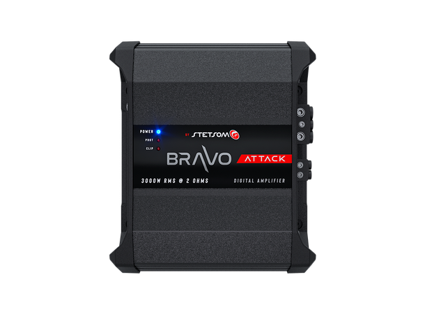 Stetsom BRAVO ATTACK 3000 monoforsterker 3000W RMS, 2 Ohm, SPL, Kl.D 