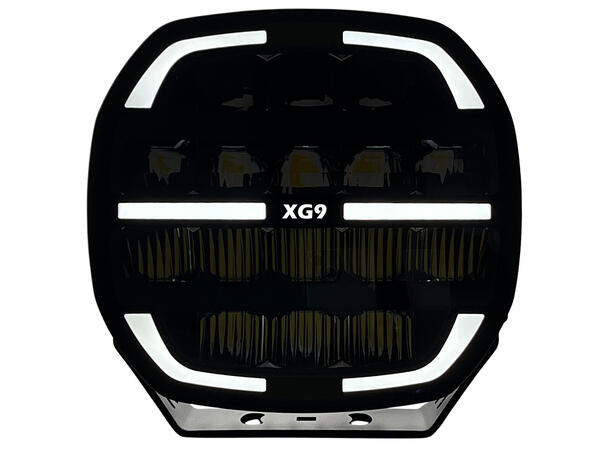 XG9 Driving Light Black Multicolor Parklys Hvit, Gul og Grønn. 