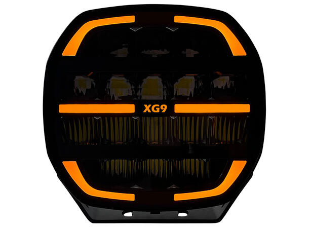 XG9 Driving Light Black Multicolor Parklys Hvit, Gul og Grønn. 