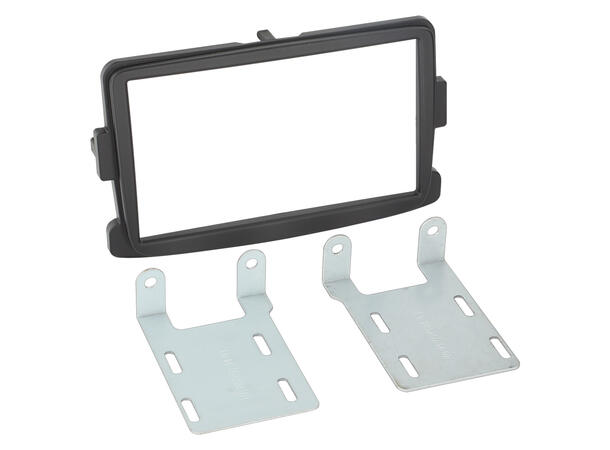 ACV 2-DIN monteringsramme - Grå Renault/Dacia/Nissan/Opel (2012-2021) 