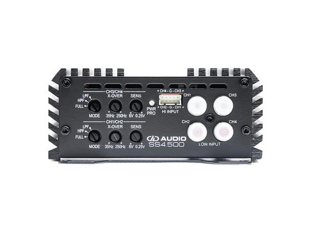 DD Audio SS4.500 4-kanals forsterker 4x125W RMS, 2 Ohm, Klasse D 