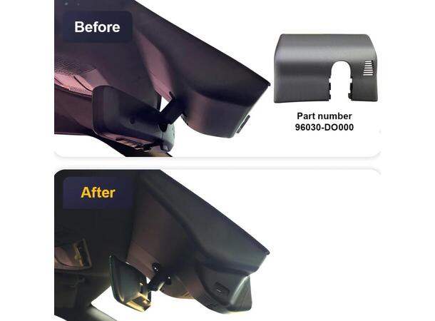 FITCAMX Integrert 4K Dashcam (foran+bak) Kia EV9 (2023->) 