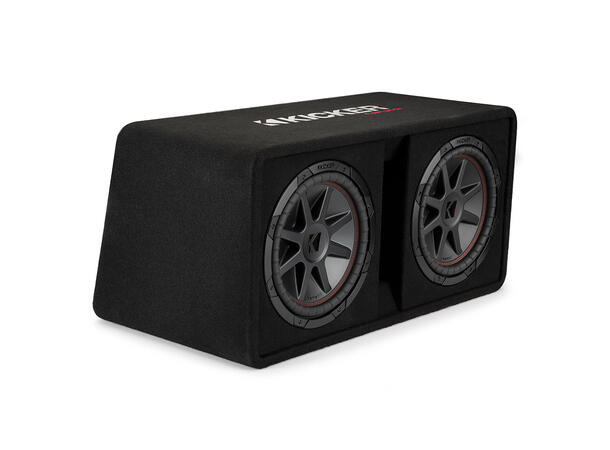 Kicker DCVR122 basskasse 2x12" i kasse, 800W RMS, 2 Ohm, CompVR 