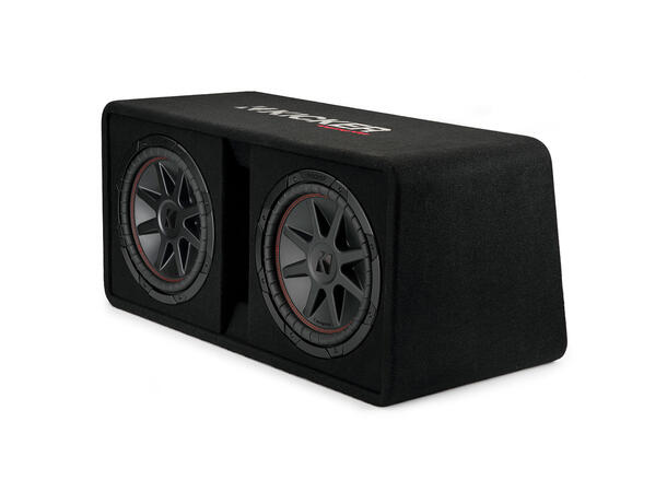 Kicker DCVR122 basskasse 2x12" i kasse, 800W RMS, 2 Ohm, CompVR 