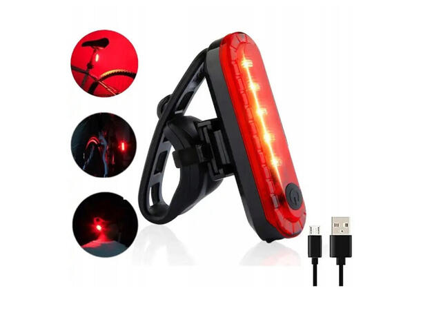 Speras UB4 baklykt for sykkel Oppladbar, USB Type-C 