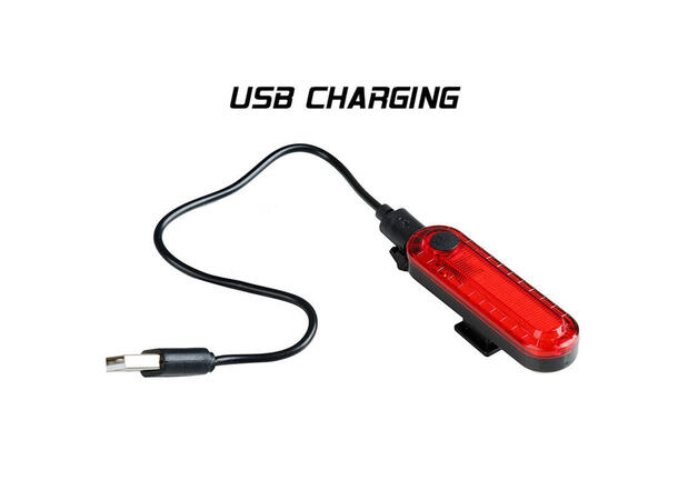 Speras UB4 baklykt for sykkel Oppladbar, USB Type-C 