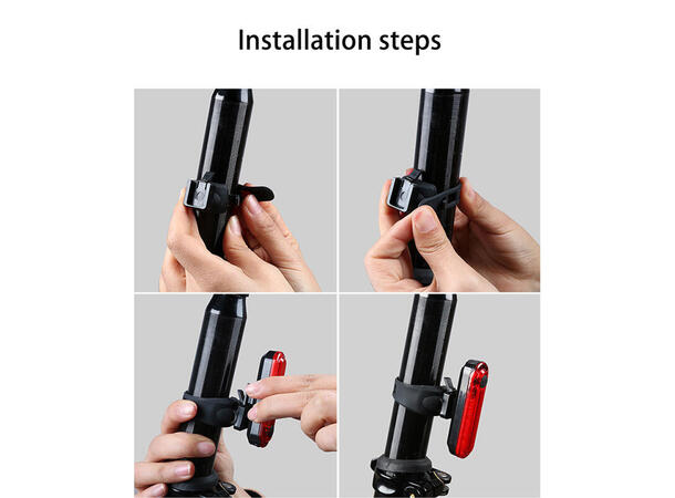 Speras UB4 baklykt for sykkel Oppladbar, USB Type-C 