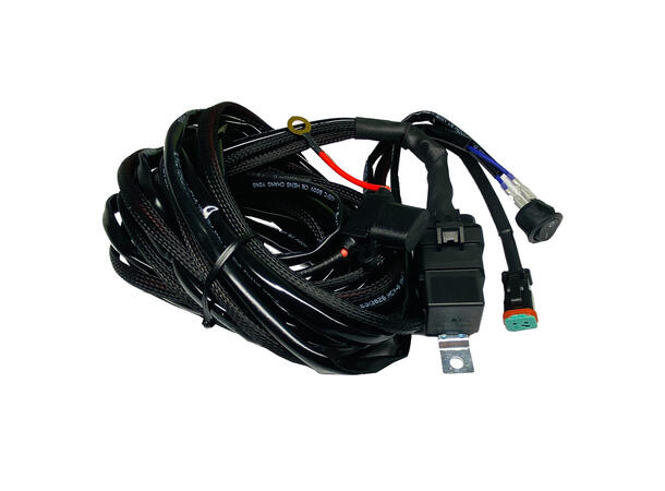 VP kabelsett til èn lampe DT 2-pin 12V, 3M kabel, 80Amp, m/bryter 
