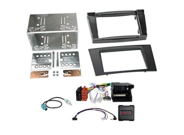 2-DIN monteringssett - komplett MB CLS/E-klasse (2004-2012) u/akt.sys. 