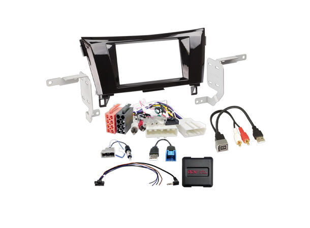 2-DIN monteringssett - komplett Qashqai/X-Trail (2014-2017) u/navi/kam 