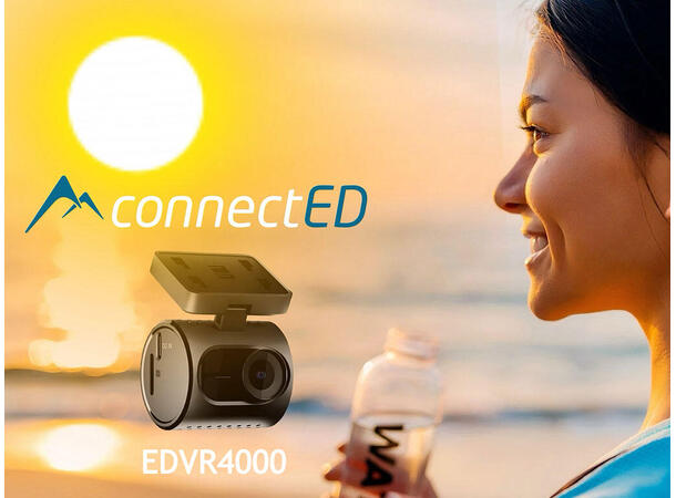 ConnectED Dashboardkamera mini 1-kanals, 2K, WIFI, 32GB 