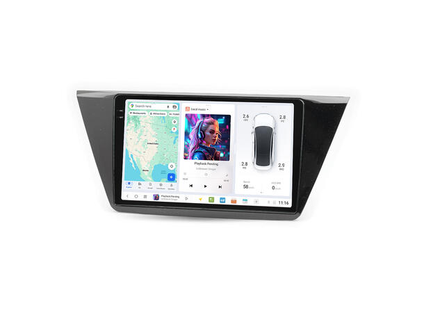 DUDU multimediaspiller med 10,1" skjerm VW Touran (2016-->) 