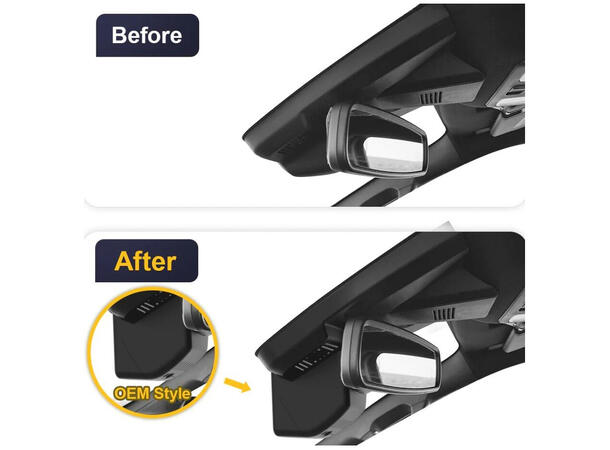 FITCAMX Integrert Plug & Play 4K Dashcam Ford Ranger/VW Amarok (2023-->) 