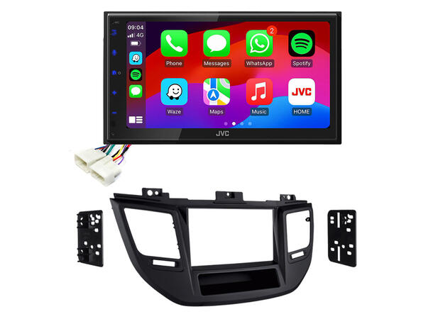 JVC KWM695DBW Bilradiopakke Hyundai Tucson (2016-2018) u/Navi 