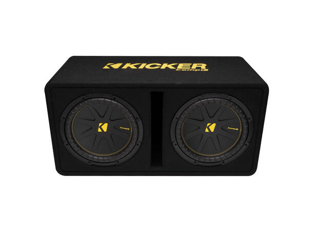 Kicker DCWC122 basskasse 2x12" i kasse, 600W RMS, 2 Ohm, CompC 