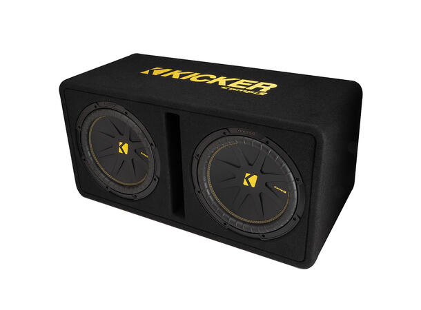 Kicker DCWC122 basskasse 2x12" i kasse, 600W RMS, 2 Ohm, CompC 