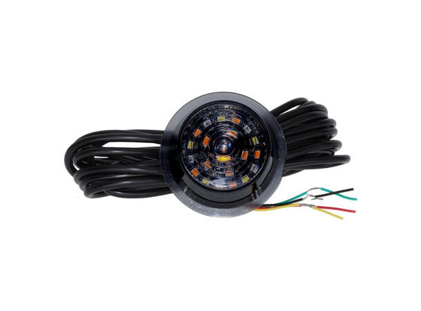 MLED Tri-Color Markeringslys Med hvit, rød, oransje og blinklys 