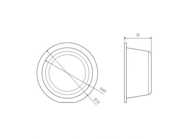 MLED Tri-Color Markeringslys Med hvit, rød, oransje og blinklys 