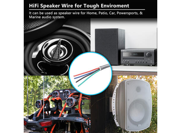 Recoil Flerlederkabel, 4-leder 4x0,75mm2, 30,4 meter, OFC 