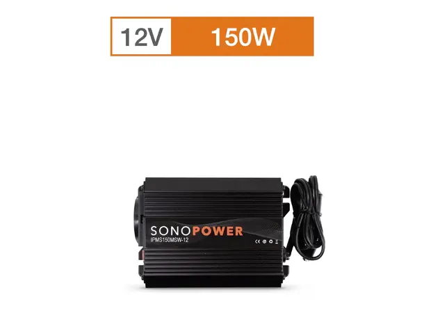 Sonopower strøminverter 150W 12V->230V, modifisert sinus 