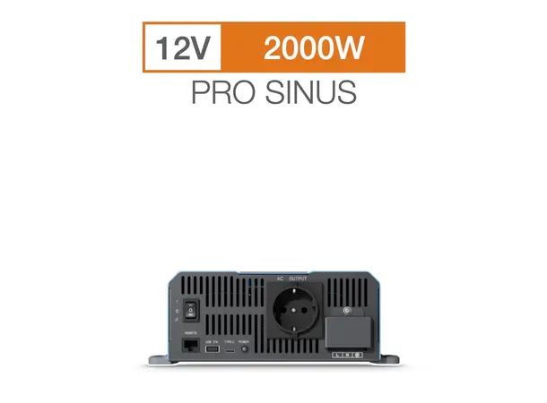 Sonopower strøminverter 2000W 12V->230V, ren sinus 