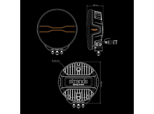 Strands FOR9T Dragon Drive, 9" 9", 9300 Lumen, per stk, E-merket 
