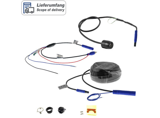 Ampire Mini ryggekamera (AHD 1080p) NTSC, 8 meter kabel, 150° Horisontal 