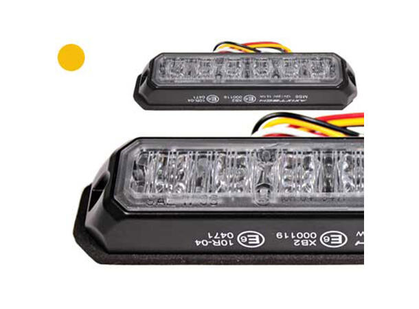 Axixtech Stealth LED MS6 varsellys Oransje, 12/24V, ECE R65 Class2 (XA2) 