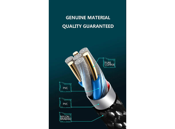 ConnectED Phone Kabel Type-A/C 1 meter, USB Type-A til USB Type-C 