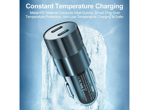 ConnectED Phone billader 40W, 2x USB Type-C 