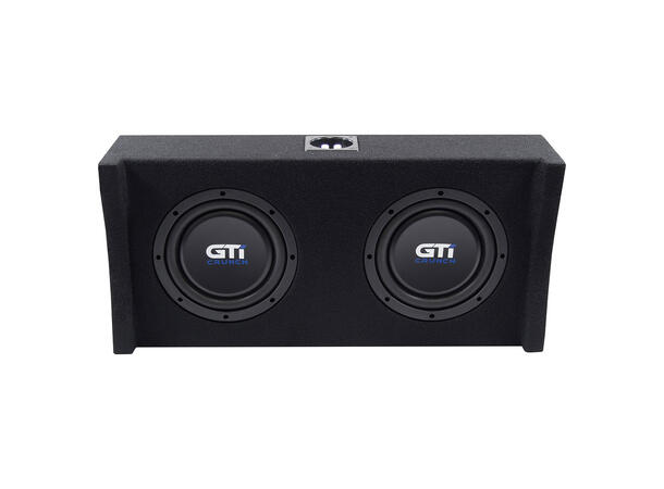 Crunch GTi200S 2x8" downfire basskasse 8" i kasse, 200W RMS, 4 Ohm 