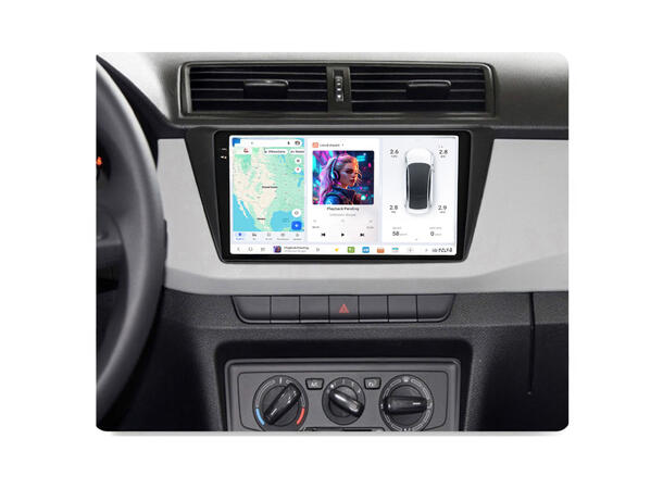 DUDU multimediaspiller med 9,5" skjerm Skoda Fabia (2015-2021) 