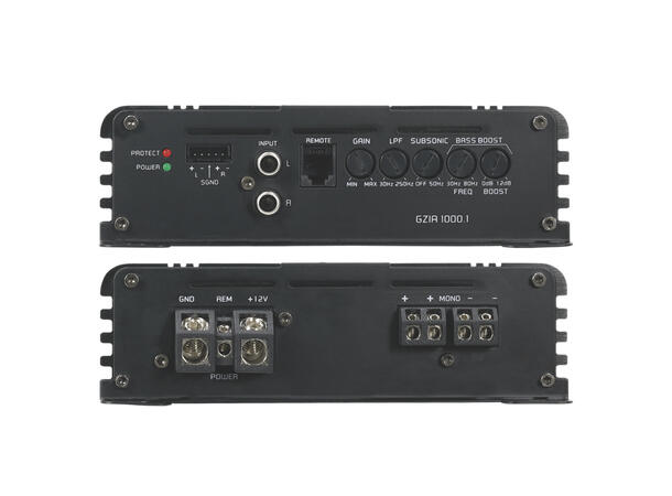 Ground Zero GZIA 1000.1 monoforsterker 1250W RMS. Klasse D. 1 Ohm 