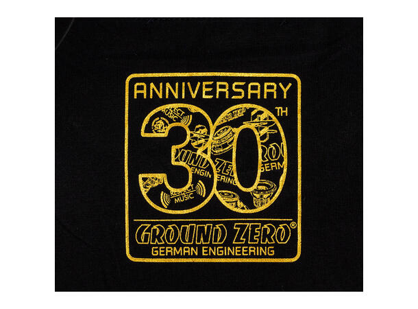 Ground Zero GZ SHIRT 30TH-G 4XL 30 års jubileum t-skjorte med gulltrykk 