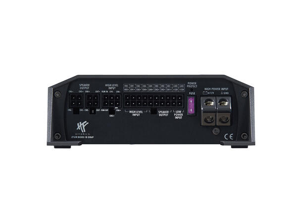 Hifonics ZXR800/8DSP 8-kanals forsterker 10-kanals DSP, 8x50W RMS i 2 Ohm 