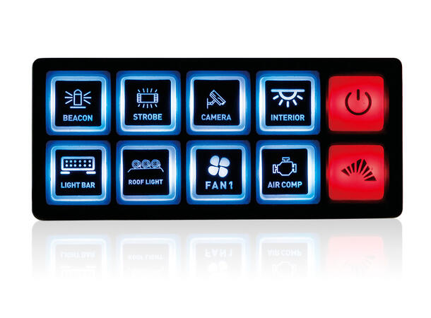 Optibeam Kontrollpanel 8-kanals kontrollpanel, 12/24V 