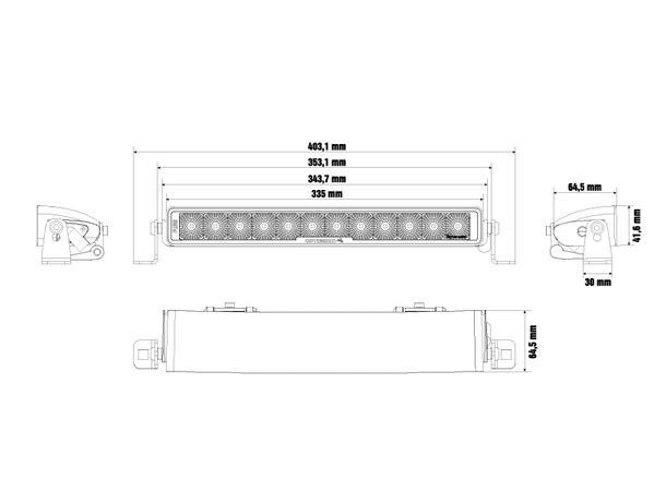 Optibeam Pure 335 Work Arbeidslys, 10849 lumen, 147W 