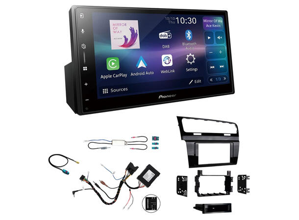 Pioneer SPH-DA77DAB Bilradiopakke (UAR) VW Golf (2013-2016) m/Comp/Disc.Media 