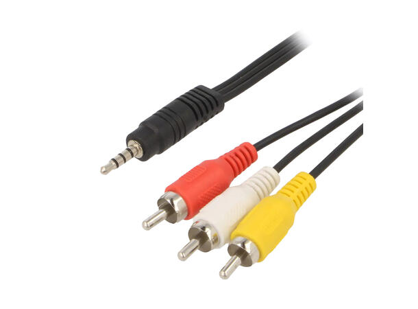 RCA - 3,5mm 4-pin jack overgang 2 meter 