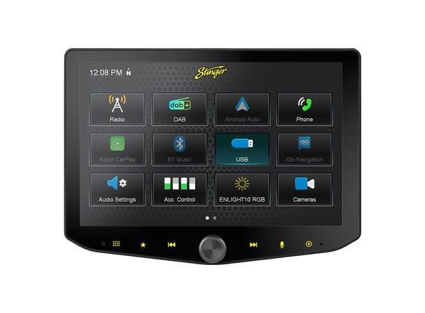 Stinger HORIZON10 iX210E DAB+, BT, Trådløs Carplay & Android Auto 