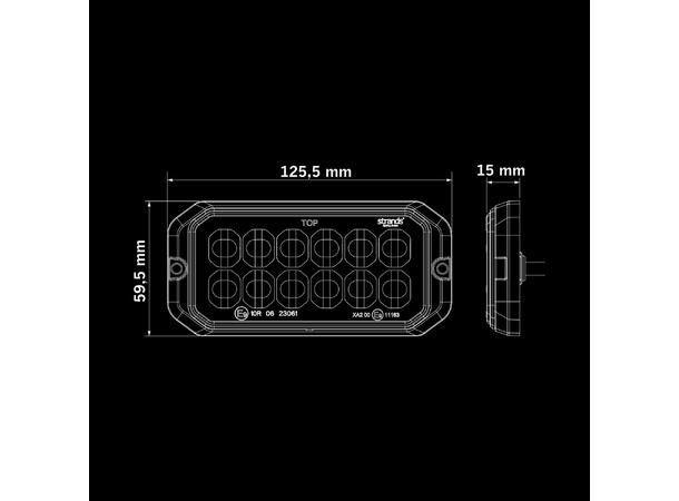 Strands Dark Knight Duo Varsellys 12 LED 12 LED, ECE R65, Mørkt glass 