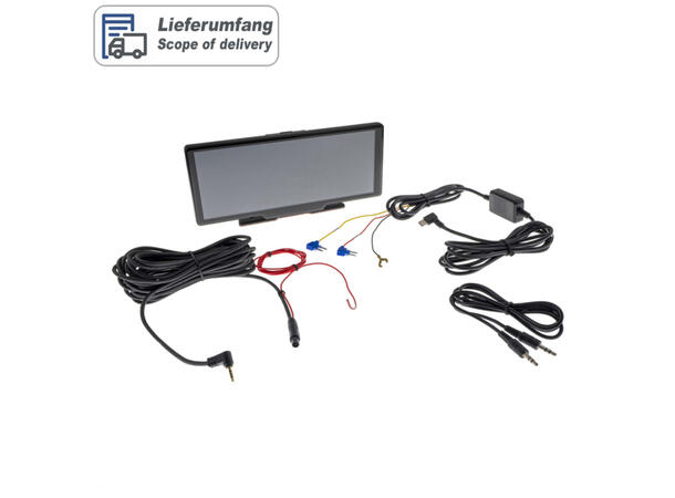 Ampire CPM103 10" Monitor u/ryggekamera 10" monitor med Carplay/Android Auto 