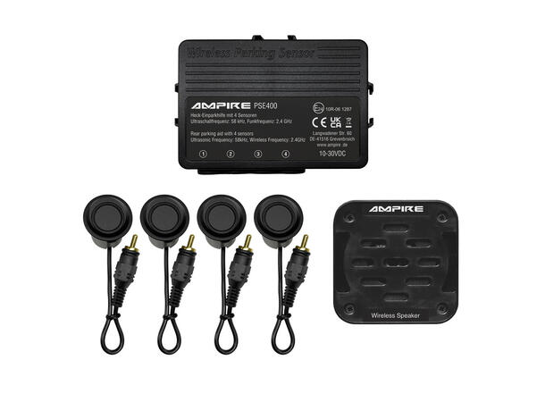 Ampire parkeringshjelp 4 sensorer og lydvarsling 