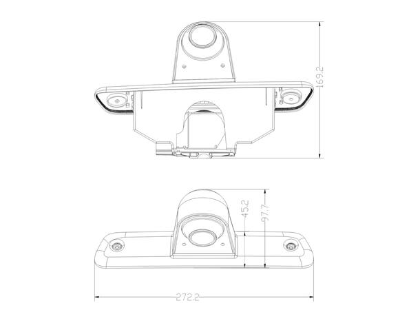 Ampire ryggekamera (CVBS) Jumpy/Expert/Scudo/ProAce (2007-2016) 