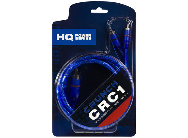 CRUNCH CRC1 RCA kabel 1 meter 1 Meter, dobbelskjermet, flettet 