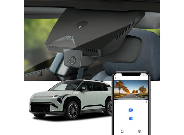 FITCAMX Integrert 4K Dashcam (foran+bak Kia EV3 (2025 -->) 